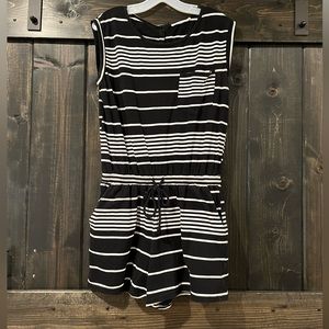 Ellison Striped Shorts Romper Elastic Waist Pockets